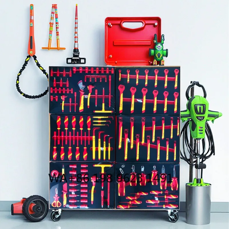 118pcs insulated tool set VDE insulated ring wrench 1000V open-end wrench pliers and socket set
118pcs insulated tool set VDE insulated ring wrench 1000V open-end wrench pliers and socket set
