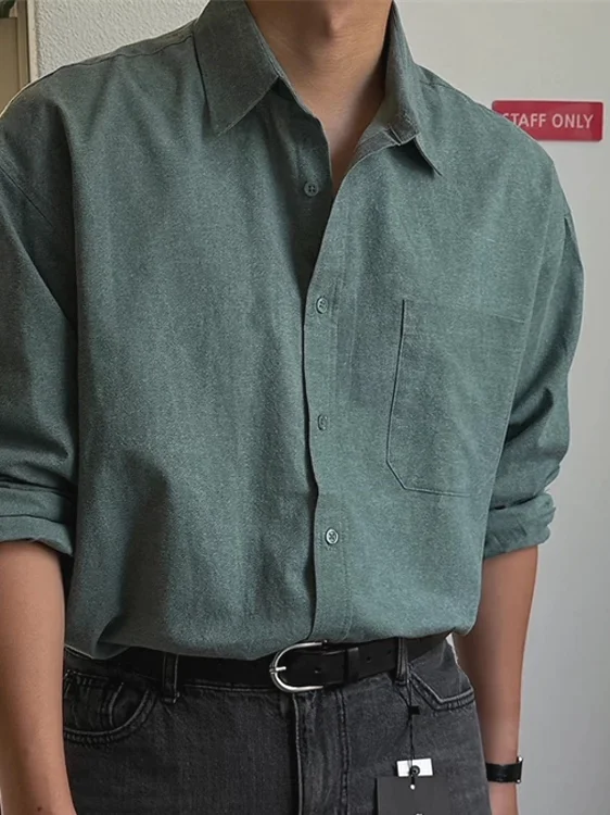 Classic American Vintage Pure Cotton Long Sleeve Men's Shirt Green Casual Workwear Open Cardigan Style Breathable Youth Fashion
Classic American Vintage Pure Cotton Long Sleeve Men's Shirt Green Casual Workwear Open Cardigan Style Breathable Youth Fashion