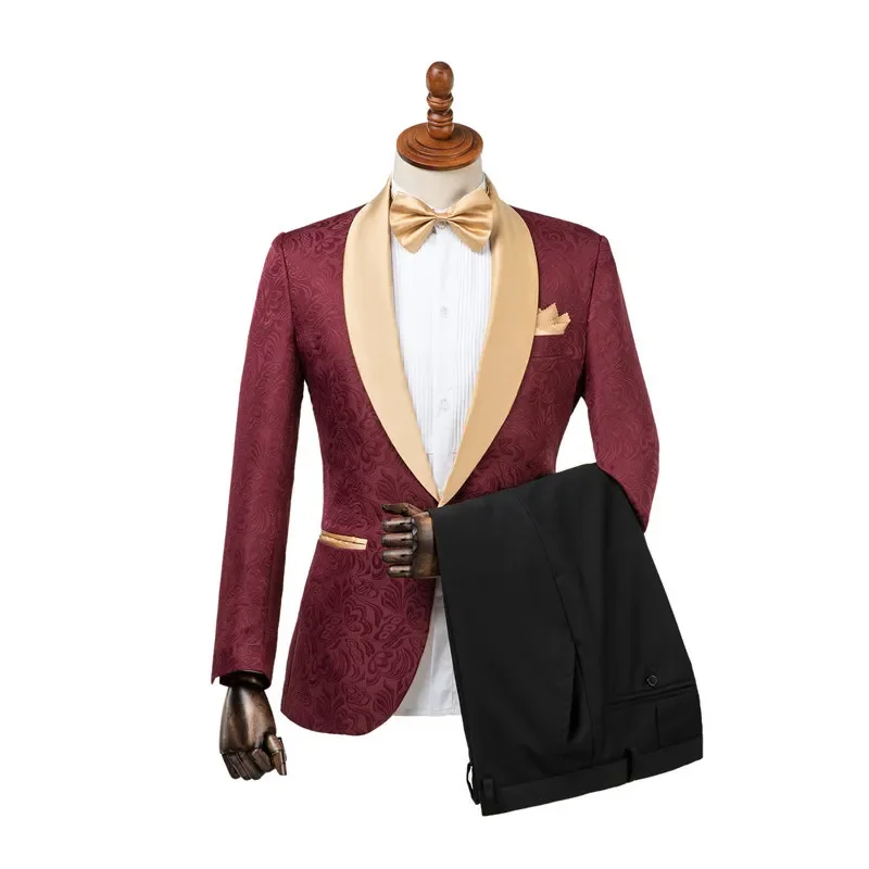 Jacquard Fabrics Gorgeous Men Suits Tuxedos Shawl Lapel Welt Pocket One Button 2 Pieces Blazer Pant Custom Size Party Occasion
Jacquard Fabrics Gorgeous Men Suits Tuxedos Shawl Lapel Welt Pocket One Button 2 Pieces Blazer Pant Custom Size Party Occasion