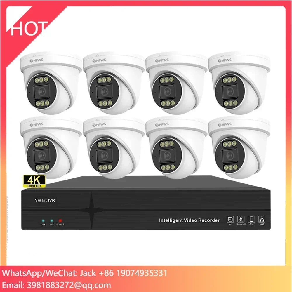 OEM 8MP 4K 25FPS PoE IP Camera Dome Security Cctv System Outdoor Home Network Night Vision Outdoor Security Camera System
OEM 8MP 4K 25FPS PoE IP Camera Dome Security Cctv System Outdoor Home Network Night Vision Outdoor Security Camera System