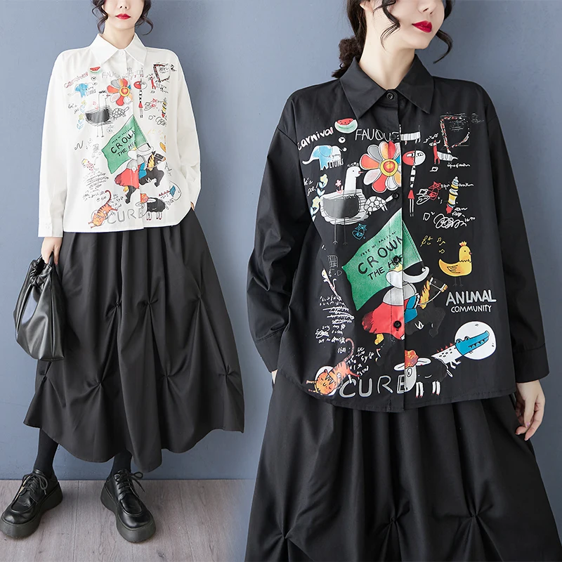 New 2025 Spring Summer Vintage Sle Long Sve Collar Printed Loose Women's irt Faionable Commute plus Size Women'...
New 2025 Spring Summer Vintage Sle Long Sve Collar Printed Loose Women's irt Faionable Commute plus Size Women'...