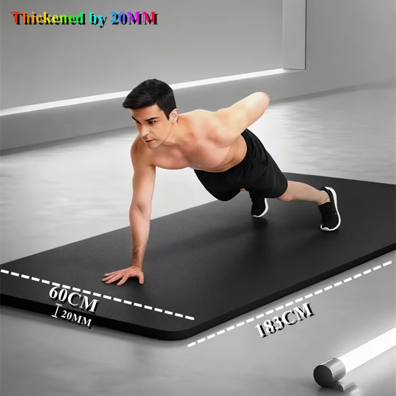183×60cm Thickened Yoga Mat Sports Fitness Comfortable Foam 20mm Thick Yoga Mat Sports Yoga and Pilates Gymnastics Mat Non-slip
183×60cm Thickened Yoga Mat Sports Fitness Comfortable Foam 20mm Thick Yoga Mat Sports Yoga and Pilates Gymnastics Mat Non-slip