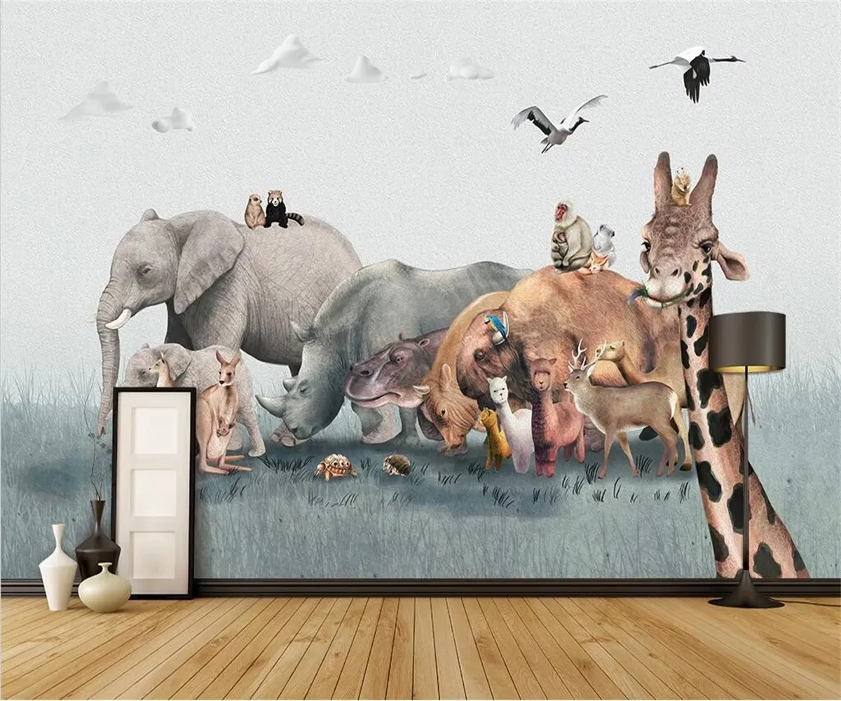 Custom Photo Wallpaper 3D hand drawn cartoon animals Butterfly Mural European Style Living Room TV Background Wall Painting
Custom Photo Wallpaper 3D hand drawn cartoon animals Butterfly Mural European Style Living Room TV Background Wall Painting