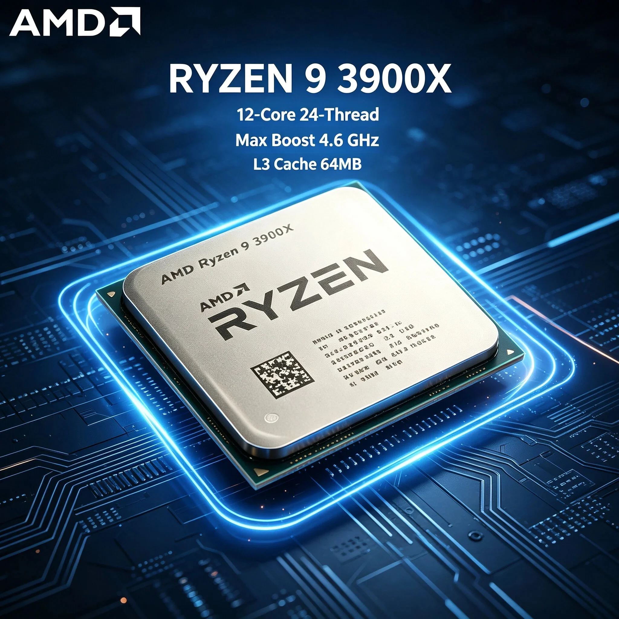 AMD Ryzen 9 R9 3900X CPU 12 Core 24 Thread 3.8GHz AM4 Gaming Desktop Processor Tray Pro Max 4K Original Unit
AMD Ryzen 9 R9 3900X CPU 12 Core 24 Thread 3.8GHz AM4 Gaming Desktop Processor Tray Pro Max 4K Original Unit