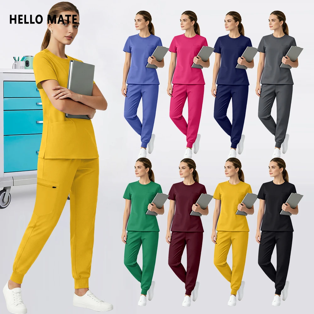 Medical Uniforms Women Nurse Clinical Scrubs Set Pocket Tops Pants 2 Piece Surgical Suits Operating Suit Beauty Spa Work Clothes
Medical Uniforms Women Nurse Clinical Scrubs Set Pocket Tops Pants 2 Piece Surgical Suits Operating Suit Beauty Spa Work Clothes