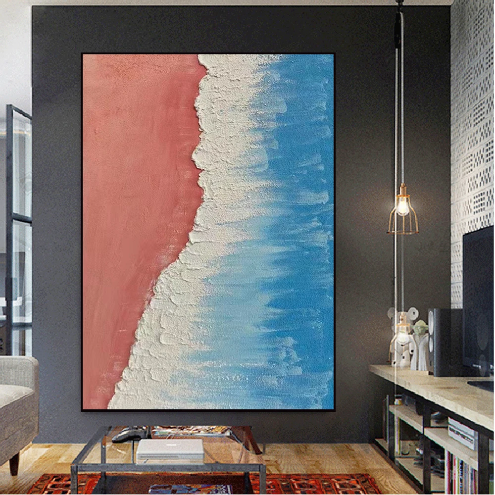Kanagawa Seascape Wall Art Picture Handmade Abstract Oil Painting Beach Wave Thick Knife Texture Canvas Poster For Home Decor
Kanagawa Seascape Wall Art Picture Handmade Abstract Oil Painting Beach Wave Thick Knife Texture Canvas Poster For Home Decor