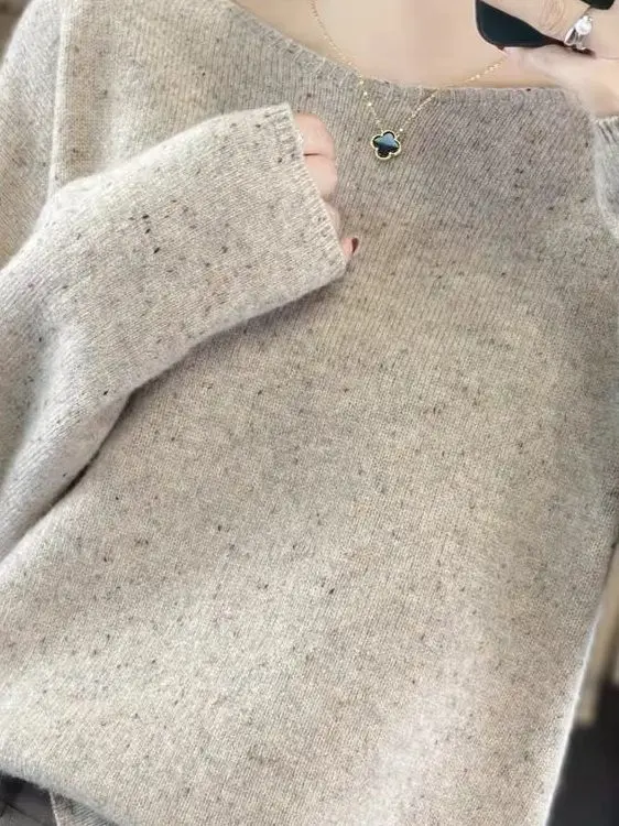 Thiened Pure Wool Knitted Base irt Women's round Ne Loose Fit Warm Long Sve Casual Faion Commute Sle Winter Top
Thiened Pure Wool Knitted Base irt Women's round Ne Loose Fit Warm Long Sve Casual Faion Commute Sle Winter Top