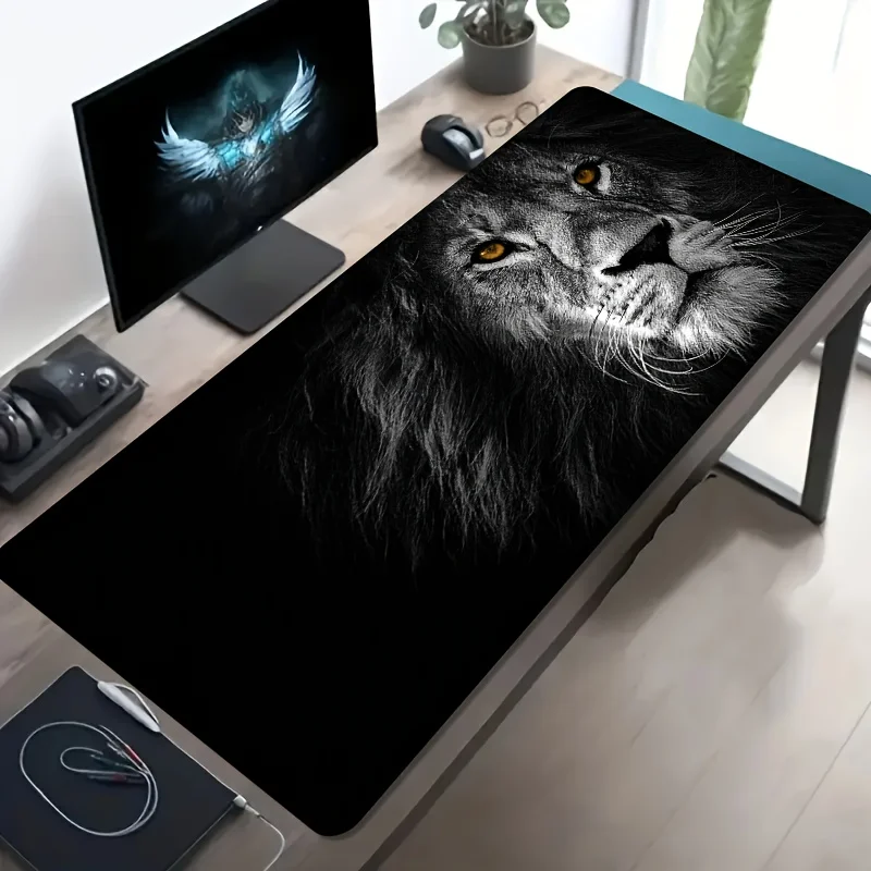 Lion Face Black Extended Gaming Mouse Pad Large Rubber Non-Slip Desk Mat for Computer Office
Lion Face Black Extended Gaming Mouse Pad Large Rubber Non-Slip Desk Mat for Computer Office