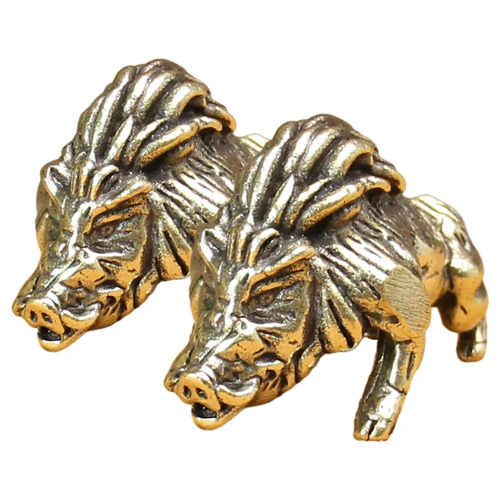 2 Pcs Miniature Wild Boar Brass Statues Retro Animal Figurine Desktop Decor Tea Pet Small Size Space Saving Smooth
2 Pcs Miniature Wild Boar Brass Statues Retro Animal Figurine Desktop Decor Tea Pet Small Size Space Saving Smooth