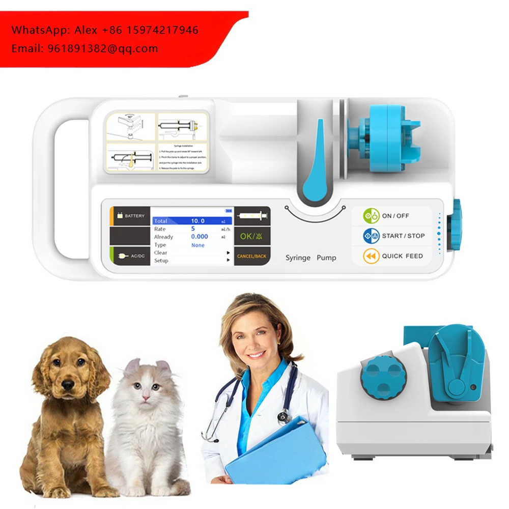 RTS SP950 VET Veterinary Syringe Pump For Medical Use Infusion Pump Rechargeable Battery Injection Pump
RTS SP950 VET Veterinary Syringe Pump For Medical Use Infusion Pump Rechargeable Battery Injection Pump