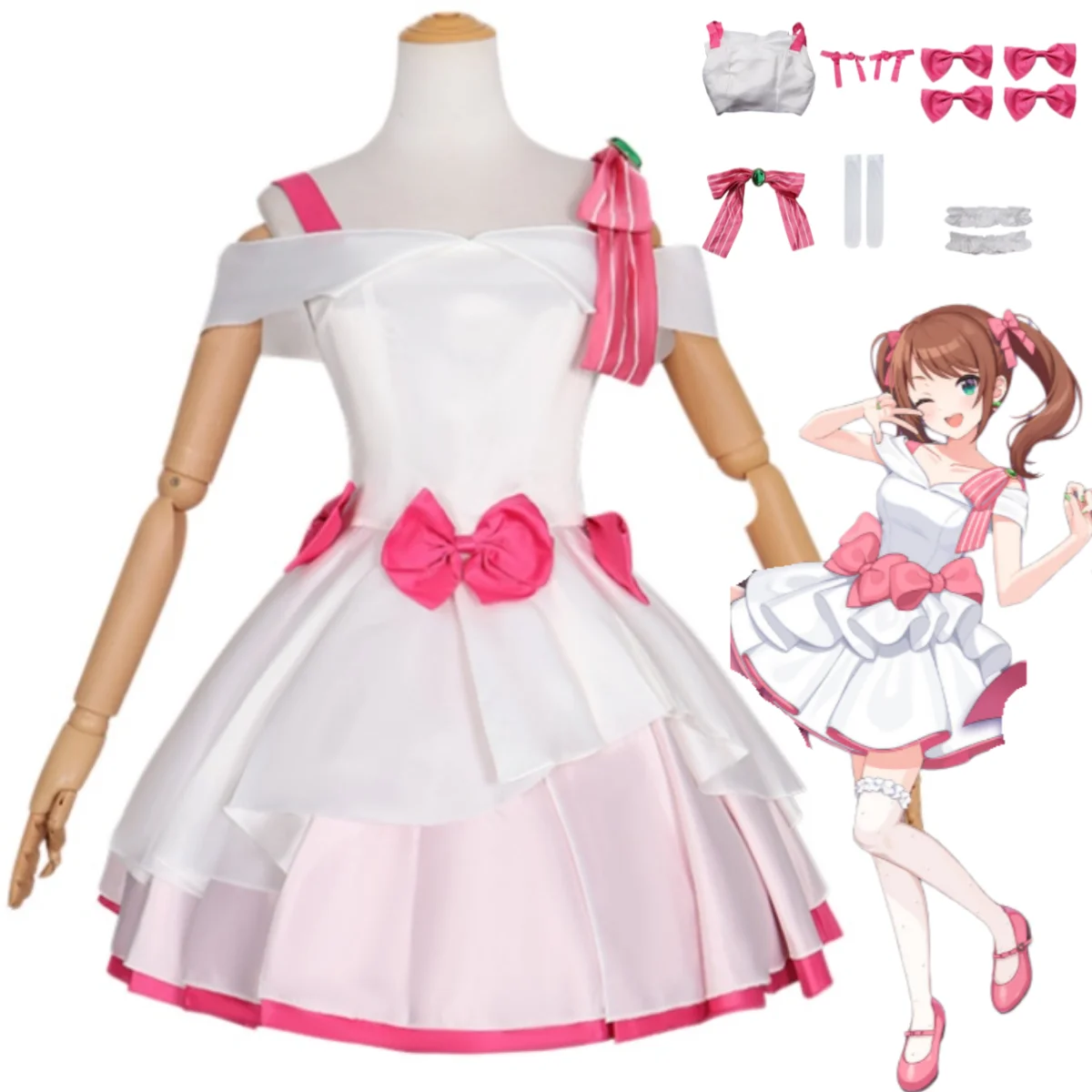 Game THE IDOLM@STER SideM Mizushima Saki Cosplay Costume Off-shoulder Dress Headwear Woman Cute Masquerade Party Suit
Game THE IDOLM@STER SideM Mizushima Saki Cosplay Costume Off-shoulder Dress Headwear Woman Cute Masquerade Party Suit