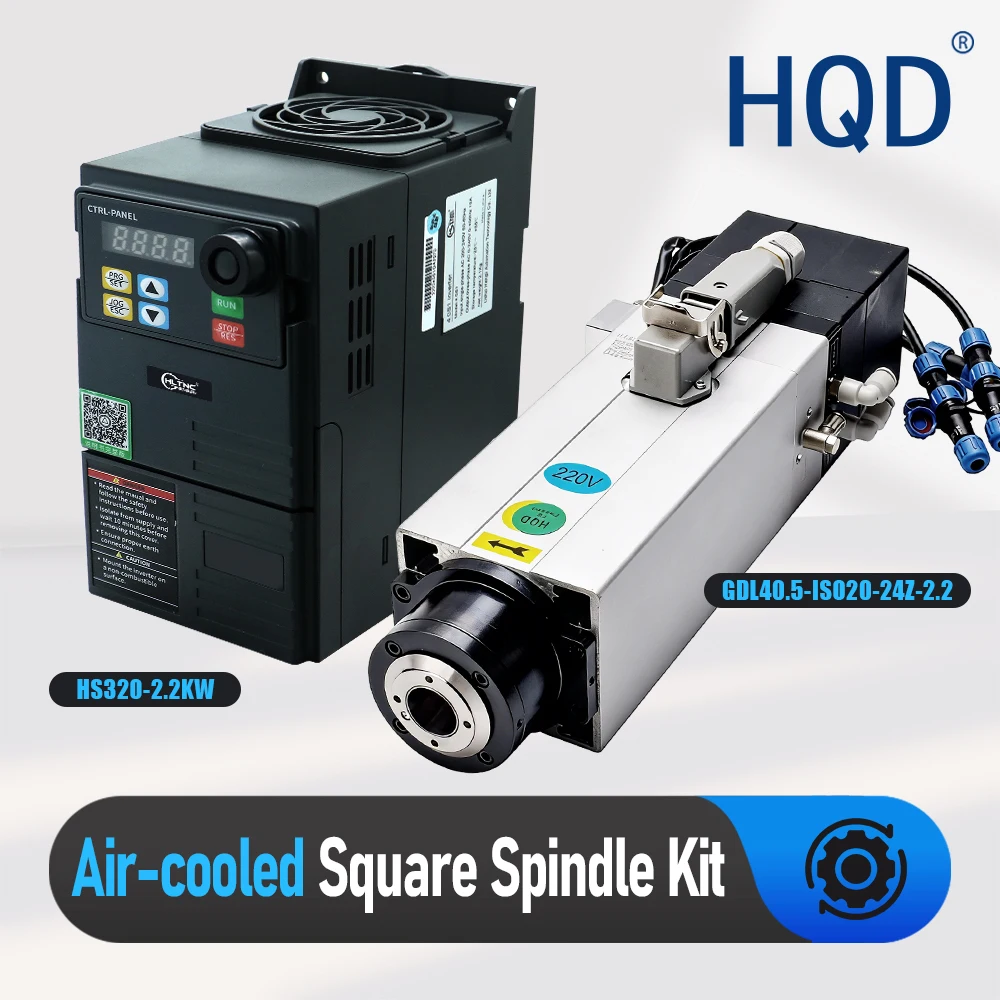 HQD ATC Spindle Motor 2200w For wood Aluminium soft metal ISO20 300-400hz 18000-24000rpm 2.2kw AC 200-240V 1.17Nm+VFD CNC
HQD ATC Spindle Motor 2200w For wood Aluminium soft metal ISO20 300-400hz 18000-24000rpm 2.2kw AC 200-240V 1.17Nm+VFD CNC