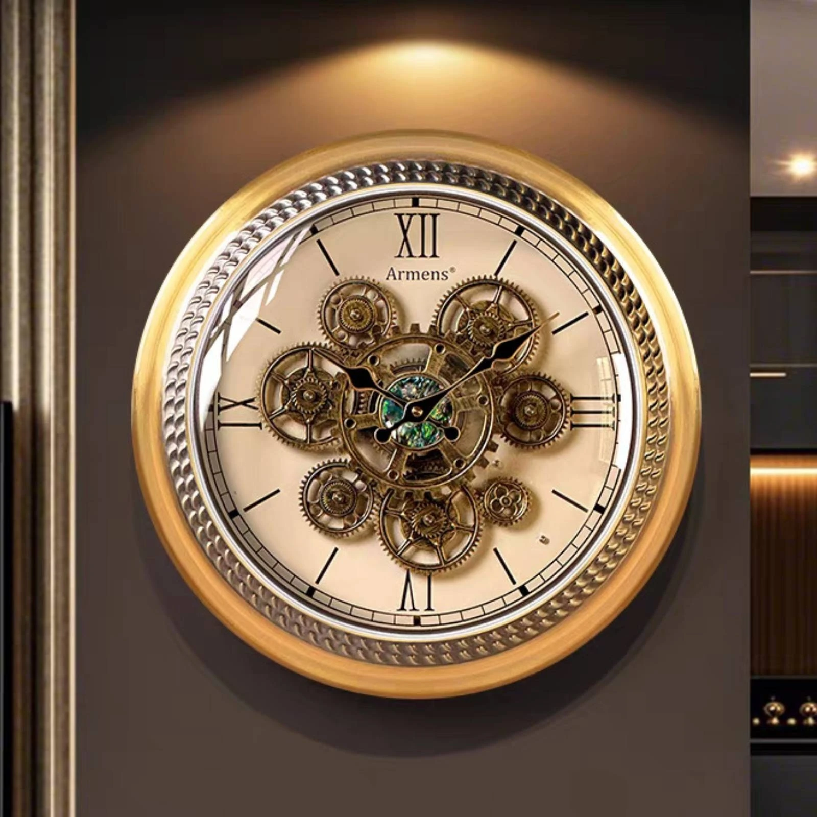 Large Metal Wall Clock Decorative Gears Gear Wall Clock Home Decor Gold-Toned Vintage
Large Metal Wall Clock Decorative Gears Gear Wall Clock Home Decor Gold-Toned Vintage