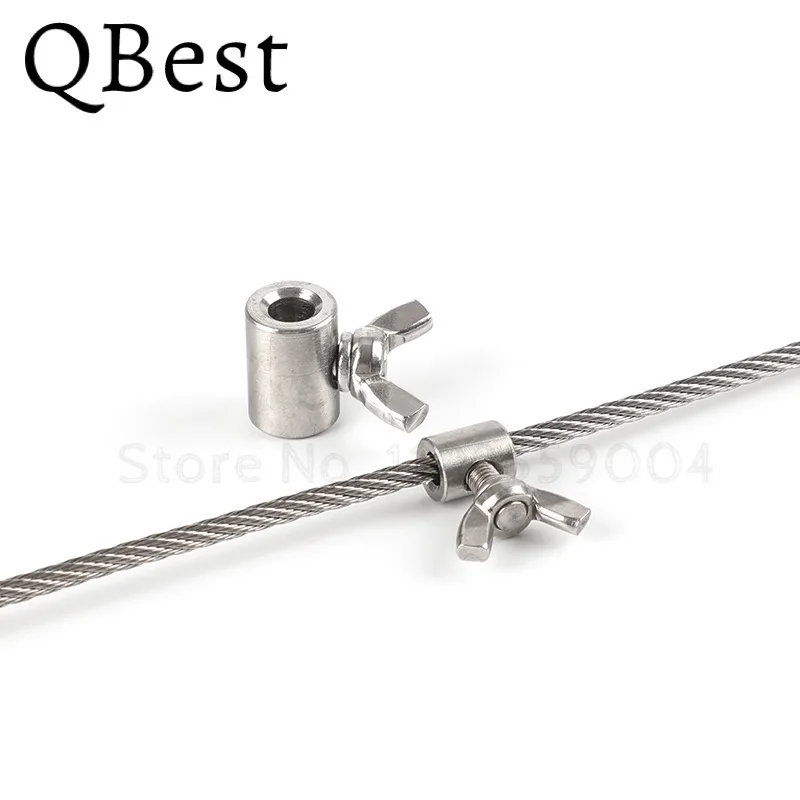 2pcs 304 Stainless Steel Handscrew Clamp Wire Rope Fasteners Butterfly Buckle for 2 3 4 5 6 8 10 12 14mm Steel Cable
2pcs 304 Stainless Steel Handscrew Clamp Wire Rope Fasteners Butterfly Buckle for 2 3 4 5 6 8 10 12 14mm Steel Cable