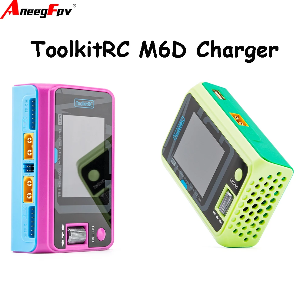 ToolkitRC M6D 500W Limited Edition 15A High Power DC Dual Smart Charger Discharger for 1-6S Lipo LiHV Lion NiMh Pb Battery
ToolkitRC M6D 500W Limited Edition 15A High Power DC Dual Smart Charger Discharger for 1-6S Lipo LiHV Lion NiMh Pb Battery