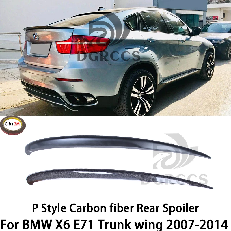 For BMW X6 E71 P Style Carbon fiber Rear Spoiler Trunk wing 2007-2014 FRP primer Carbon fiber No punching required
For BMW X6 E71 P Style Carbon fiber Rear Spoiler Trunk wing 2007-2014 FRP primer Carbon fiber No punching required