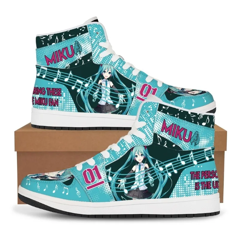 Аниме Хацунэ Мику, новые кроссовки, повседневная обувь, баскетбольная обувь, удобная обувь на плоской подошве с мультяшным принтом, подарки на день рождения и фестиваль 
Аниме Хацунэ Мику, новые кроссовки, повседневная обувь, баскетбольная обувь, удобная обувь на плоской подошве с мультяшным принтом, подарки на день рождения и фестиваль