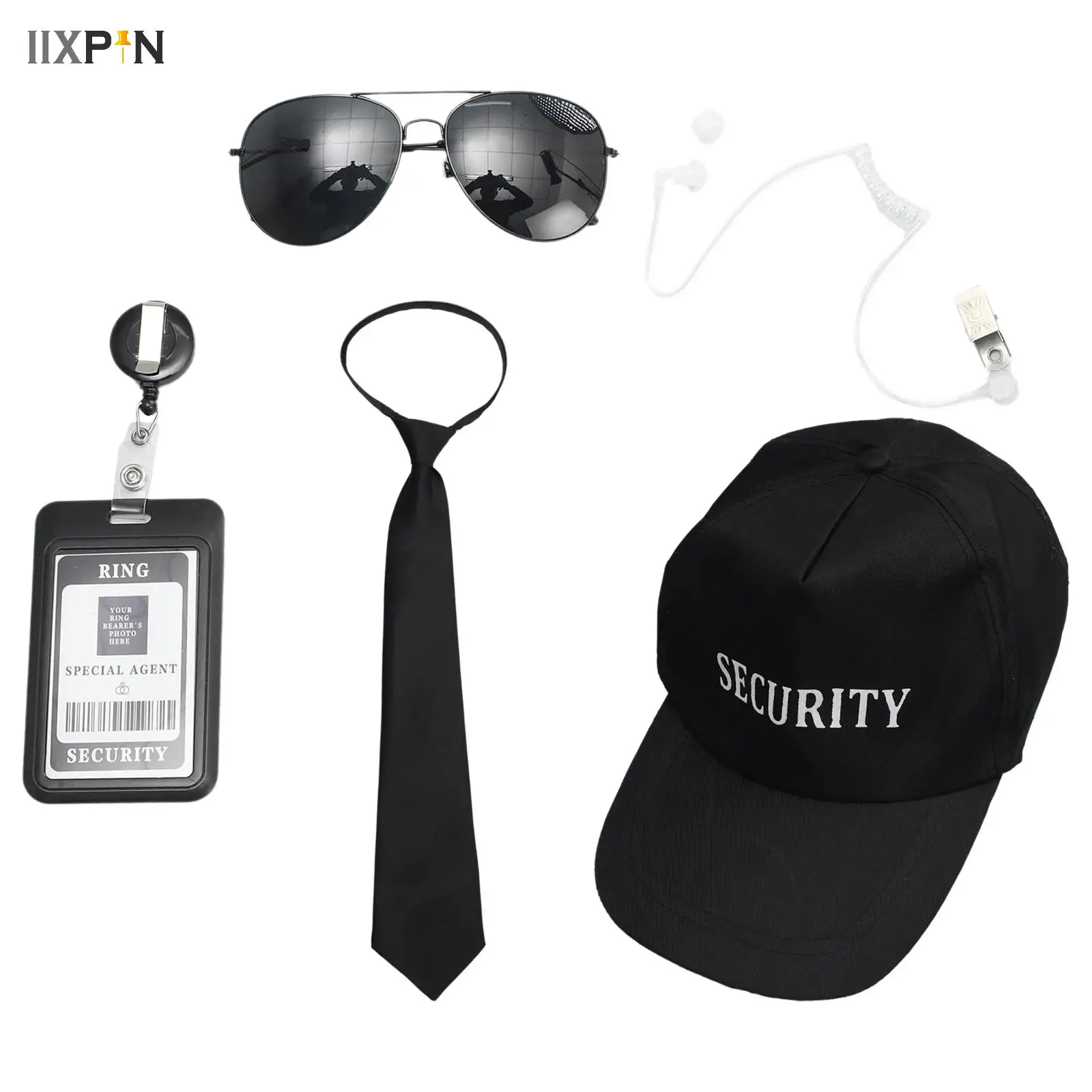 Agent Accessories Set Tie Earplugs Work Brand Glasses Hat Secret Security Service Costume for Teens Adults Cosplay Game Party
Agent Accessories Set Tie Earplugs Work Brand Glasses Hat Secret Security Service Costume for Teens Adults Cosplay Game Party