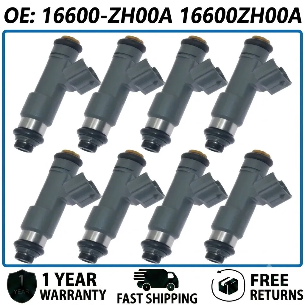 8pcs Fuel Injector Kit for Nissan Titan 5.6L V8 2004-2008, Replacement Part 16600-ZH00A, Performance Nozzle Set
8pcs Fuel Injector Kit for Nissan Titan 5.6L V8 2004-2008, Replacement Part 16600-ZH00A, Performance Nozzle Set