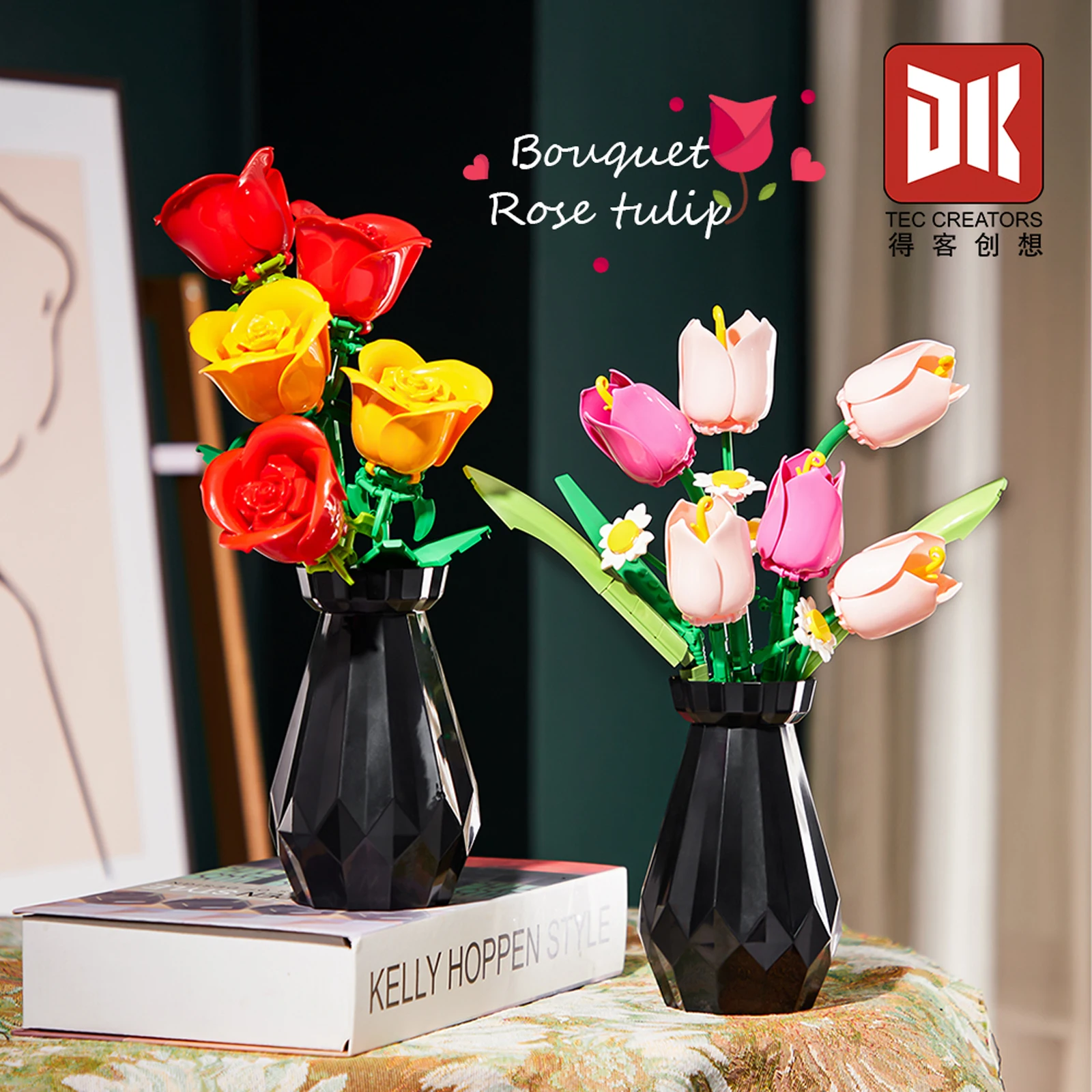 Roses/Tulips Building Blocks Flowers Bouquet Bonsai Plant Model Bricks DIY Romantic Home Decoration Assembled Toy Girl Gift
Roses/Tulips Building Blocks Flowers Bouquet Bonsai Plant Model Bricks DIY Romantic Home Decoration Assembled Toy Girl Gift