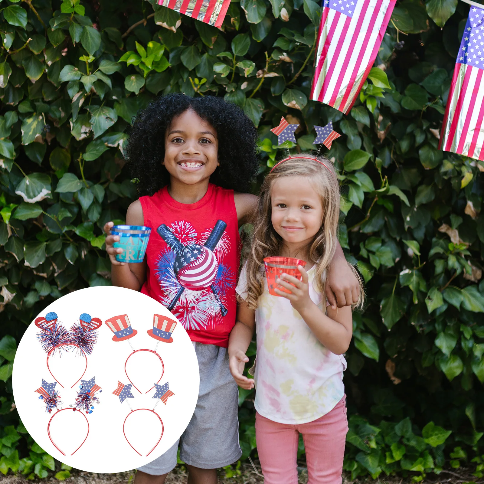 4 Pcs Patriotic Headbands Set American Flag Star Hair Accessories for Photos Parties Fourth of July Banquet Elastic Durable
4 Pcs Patriotic Headbands Set American Flag Star Hair Accessories for Photos Parties Fourth of July Banquet Elastic Durable