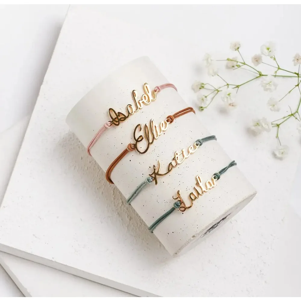 Personalized Custom Stainless Steel Name Bracelet Colored Rope Letter Hanging for Couple Pendant Jewelry Gift Dropshipping
Personalized Custom Stainless Steel Name Bracelet Colored Rope Letter Hanging for Couple Pendant Jewelry Gift Dropshipping