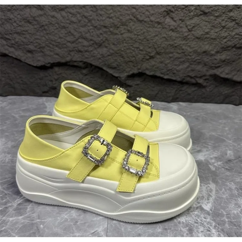Korean-style double-buckle rhinestone shallow slip-on casual shoes for women2026Spring and Summer NewjThick-soled height-increas
Korean-style double-buckle rhinestone shallow slip-on casual shoes for women2026Spring and Summer NewjThick-soled height-increas