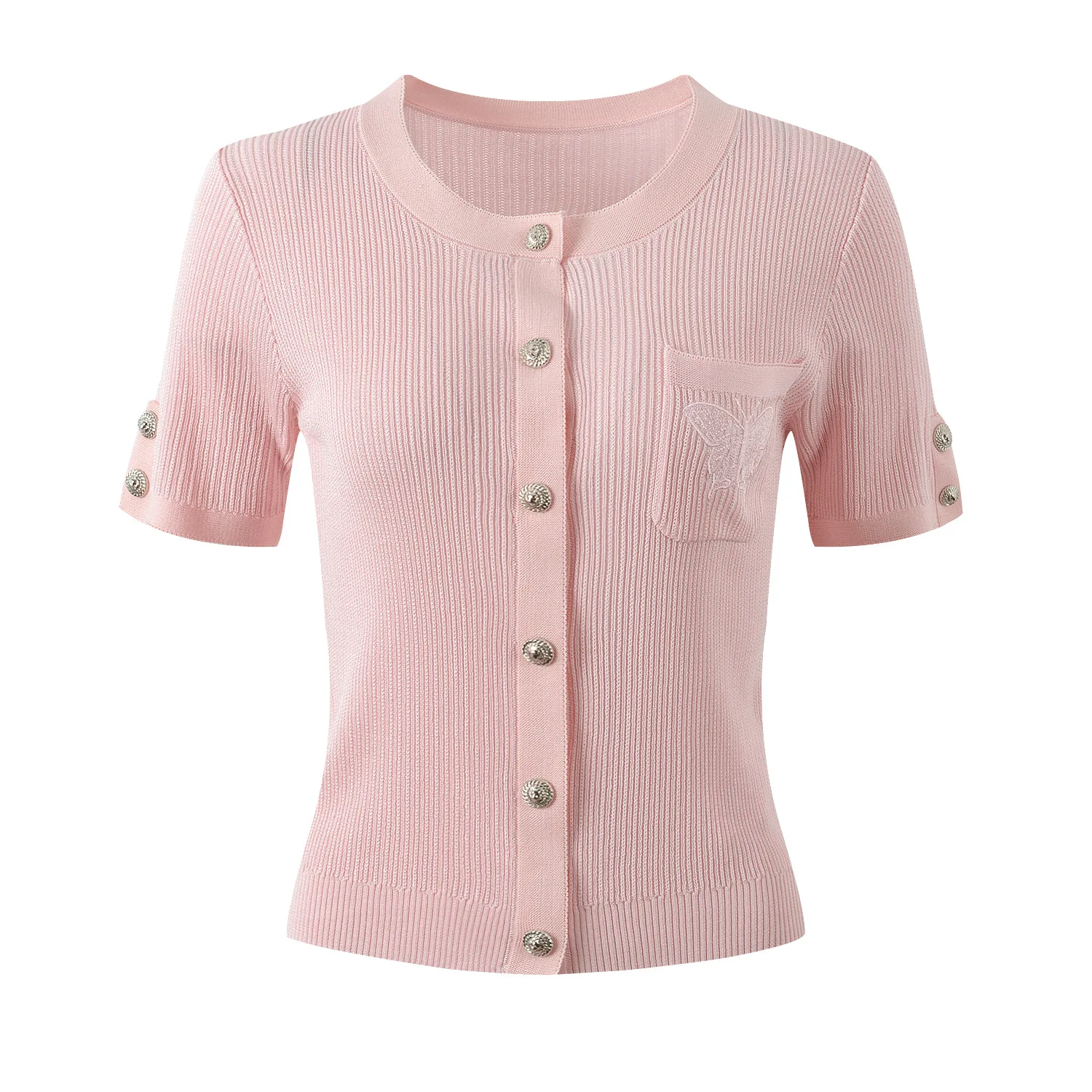 Ele Parisian Sle ort Sve round Ne Knitted Open Cardigan Top with Golden Bule Slim Fit Summer Faion Women's S...
Ele Parisian Sle ort Sve round Ne Knitted Open Cardigan Top with Golden Bule Slim Fit Summer Faion Women's S...