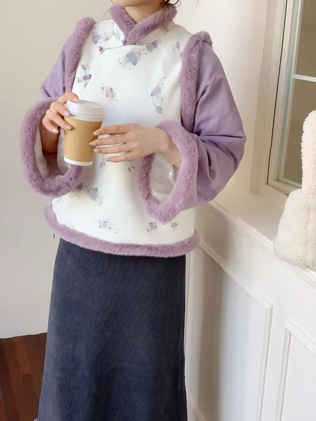 Original Yarden Warm Cottonadded Purple Tofu Women's Winter Top Faux Two-piece Long Sve Stand Collar Regular Length Overhead
Original Yarden Warm Cottonadded Purple Tofu Women's Winter Top Faux Two-piece Long Sve Stand Collar Regular Length Overhead