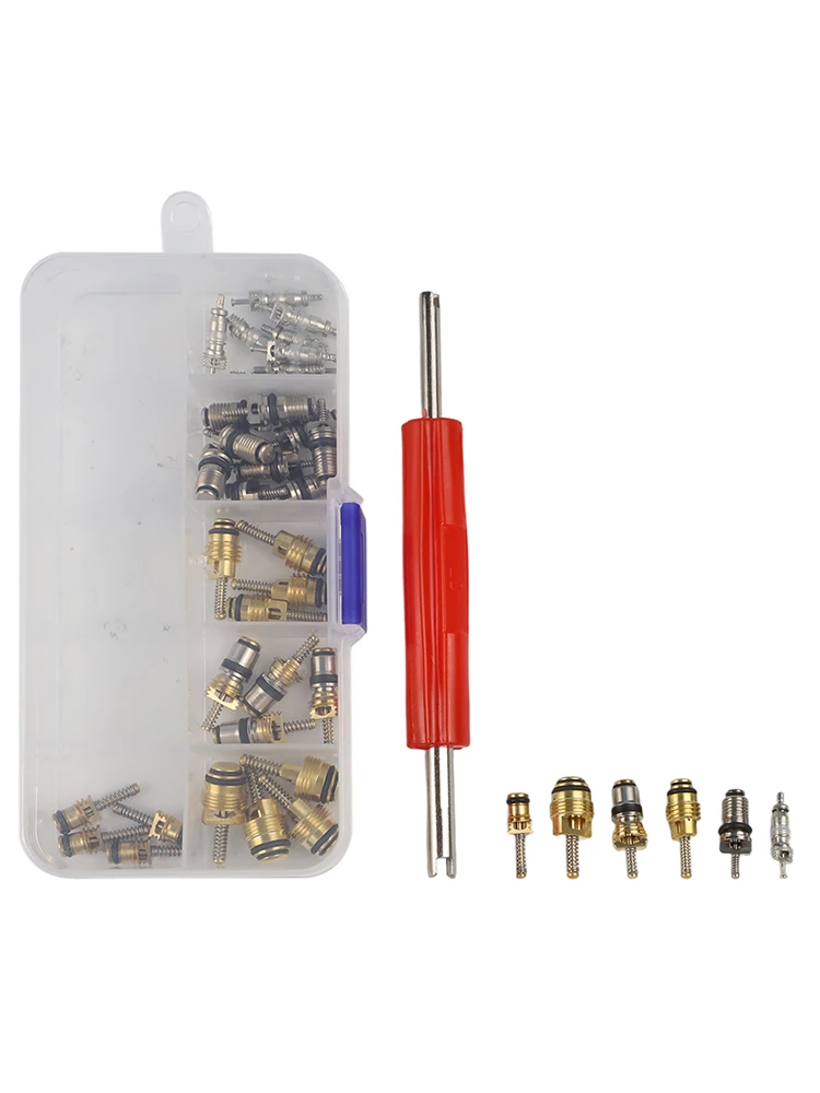 Automotive Air Conditioning Valve Core Repair Solution 102 Piece Kit for R12 and with Essential Tools for Repairs
Automotive Air Conditioning Valve Core Repair Solution 102 Piece Kit for R12 and with Essential Tools for Repairs