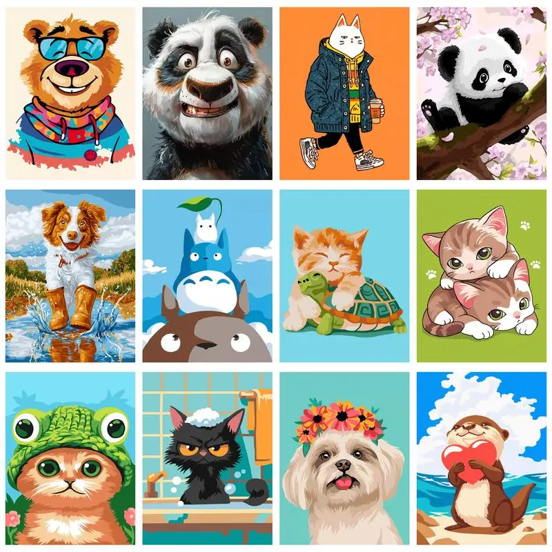 CHENISTORY Coloring By Number Cartoon Animal Kits Home Decoration Pictures Painting By Number HandPainted Art Gift
CHENISTORY Coloring By Number Cartoon Animal Kits Home Decoration Pictures Painting By Number HandPainted Art Gift