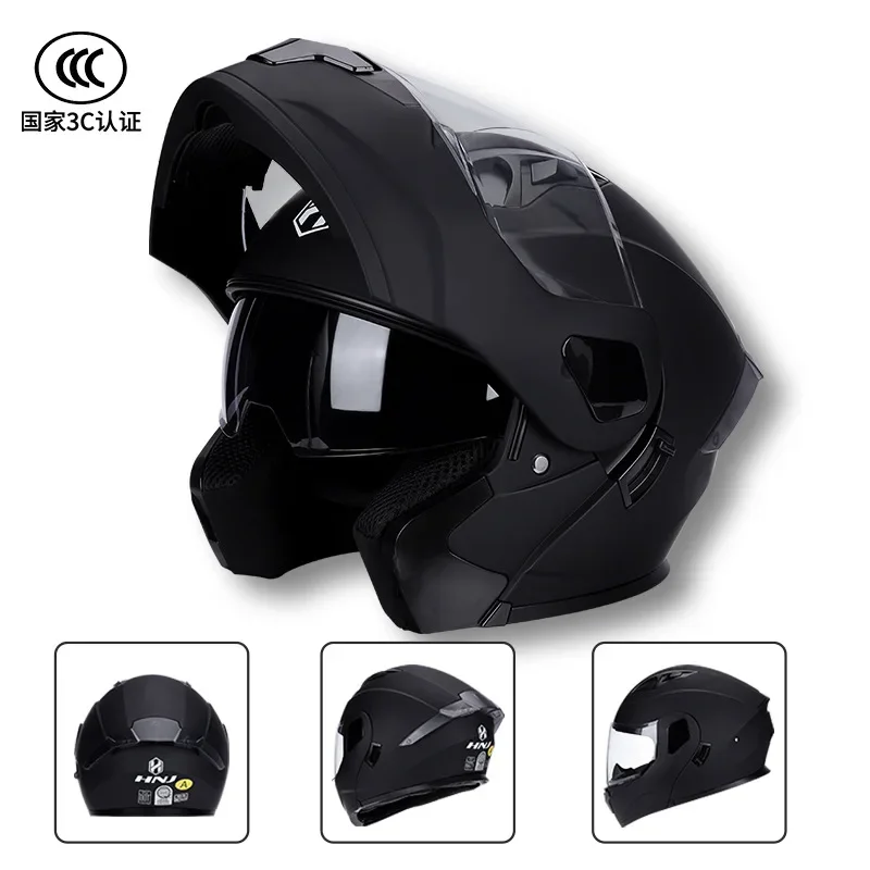 Motorcycle Dual Lens Riding Safety Helmet for Men and Women, Electric Vehicle Full Face Large Tail Wing Motorcycle Accessories
Motorcycle Dual Lens Riding Safety Helmet for Men and Women, Electric Vehicle Full Face Large Tail Wing Motorcycle Accessories