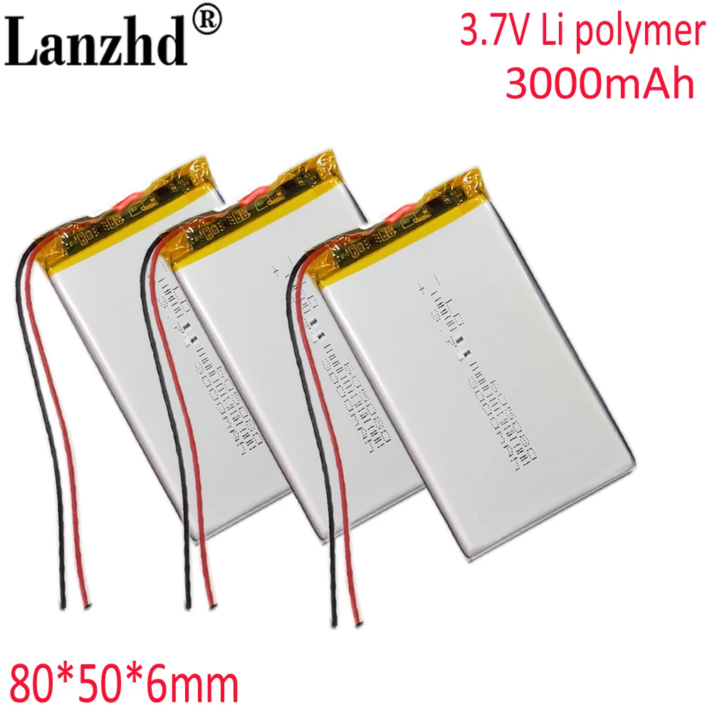 3.7V 3000mAh Li-ion battery for DVD Tablet GPS Electric Toys electronic products 605080 605080 555080 605087 654779 655080 
3.7V 3000mAh Li-ion battery for DVD Tablet GPS Electric Toys electronic products 605080 605080 555080 605087 654779 655080