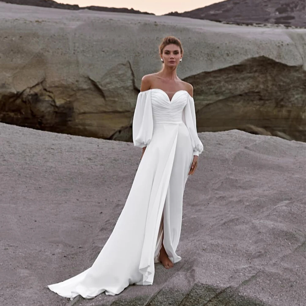 Charming V Neck Wedding Dresses with Jersey 2025 A Line Bridal Gowns for Women Full Sleeve Vestido De Novia 2025 Summer
Charming V Neck Wedding Dresses with Jersey 2025 A Line Bridal Gowns for Women Full Sleeve Vestido De Novia 2025 Summer