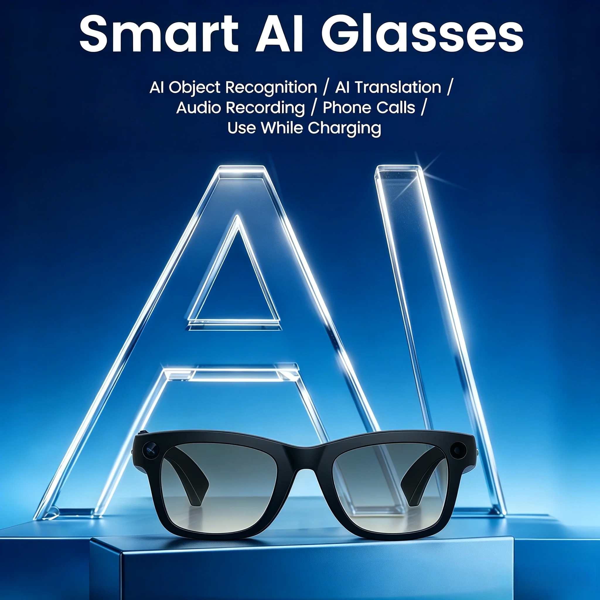 2026 Latest 800W Pixel Glasses, Comfortable Temple Spring, Video Glasses, AI Smart Glasses, With Camera, Cycling Glasses, Translation Glasses, Recording Glasses, Travel Essential, Valentine's Day Gift, Smart Dual-Camera Travel Recording, Life Recording
2026 Latest 800W Pixel Glasses, Comfortable Temple Spring, Video Glasses, AI Smart Glasses, With Camera, Cycling Glasses, Translation Glasses, Recording Glasses, Travel Essential, Valentine's Day Gift, Smart Dual-Camera Travel Recording, Life Recording
