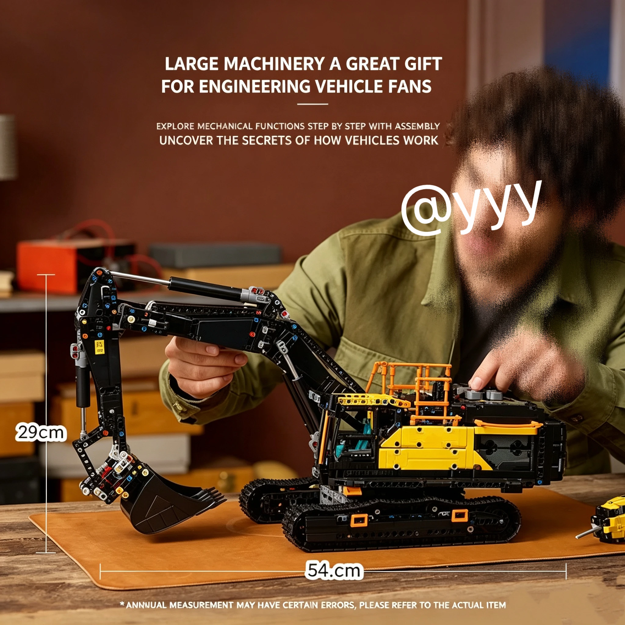2359Pcs Yellow Black Crawler Excavator,Motorized STEM Bricks,Xmas Birthday Holiday Collectible Engineering Gift Kit
2359Pcs Yellow Black Crawler Excavator,Motorized STEM Bricks,Xmas Birthday Holiday Collectible Engineering Gift Kit