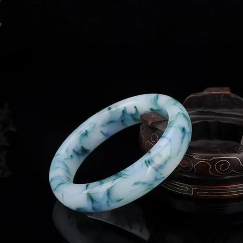 Natural Blue Green Hand Carved Wide Jade Bracelet Fashion Boutique Jewelry Men's and Women's Bracelet Gift Accessories
Natural Blue Green Hand Carved Wide Jade Bracelet Fashion Boutique Jewelry Men's and Women's Bracelet Gift Accessories