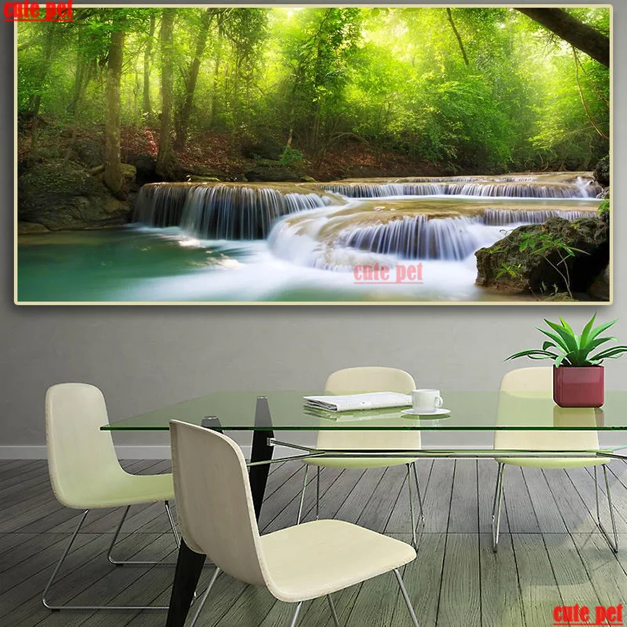 large DIY Diamond Embroidery Spring woods and running water cross stitch Mosaic painting wallpaper handmade diamond home decor
large DIY Diamond Embroidery Spring woods and running water cross stitch Mosaic painting wallpaper handmade diamond home decor