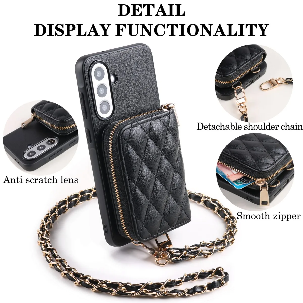 New Trend Lamb Pattern PU Leather Phone Case for Galaxy S10 A05S A56 A73 A90 Fashion Long Hanging Chain Lane lattice Card Pack
New Trend Lamb Pattern PU Leather Phone Case for Galaxy S10 A05S A56 A73 A90 Fashion Long Hanging Chain Lane lattice Card Pack