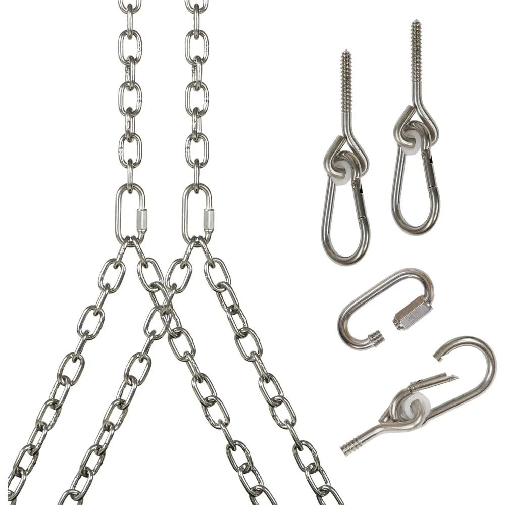 Heavy Duty 700 Lb Stainless Steel Porch Swing Hanging Chain Kit (8 Foot Ceiling)
Heavy Duty 700 Lb Stainless Steel Porch Swing Hanging Chain Kit (8 Foot Ceiling)