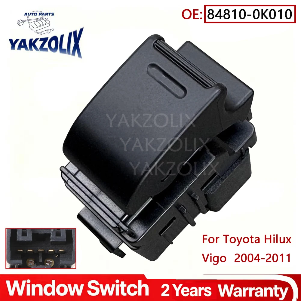 For Toyota Hilux Vigo 2004 2005 2006 2007 2008 2009 2010 2011 Passenger Side Electric Power Window Switch Button 84810-0K010
For Toyota Hilux Vigo 2004 2005 2006 2007 2008 2009 2010 2011 Passenger Side Electric Power Window Switch Button 84810-0K010
