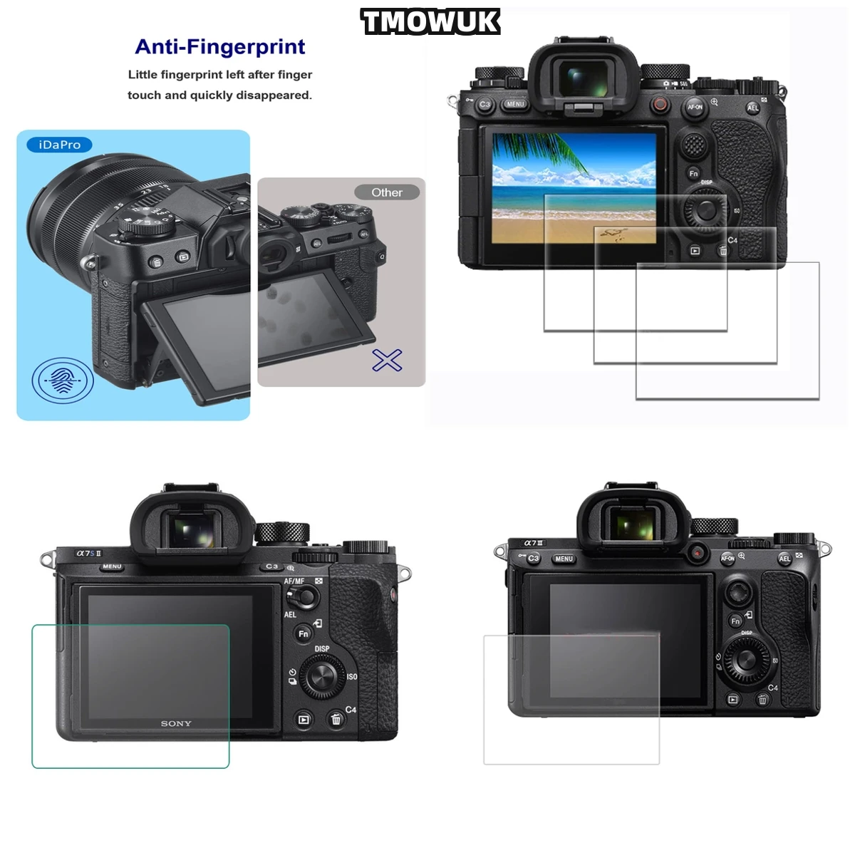 For A9 A9II A7RII A7RIII A7R4 A7R4A A7SMII, Professional 9H Glass Protector, Anti-Scratch, HD Clear Finish
For A9 A9II A7RII A7RIII A7R4 A7R4A A7SMII, Professional 9H Glass Protector, Anti-Scratch, HD Clear Finish