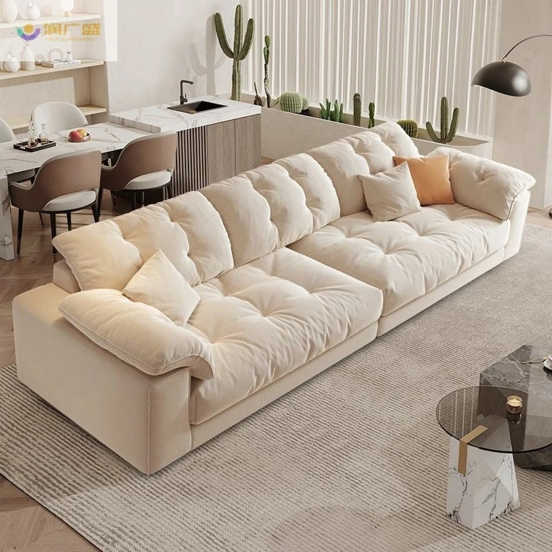 Cream wind cloud sofa, new small apartment cloth tofu block straight row fabric sofa
Cream wind cloud sofa, new small apartment cloth tofu block straight row fabric sofa