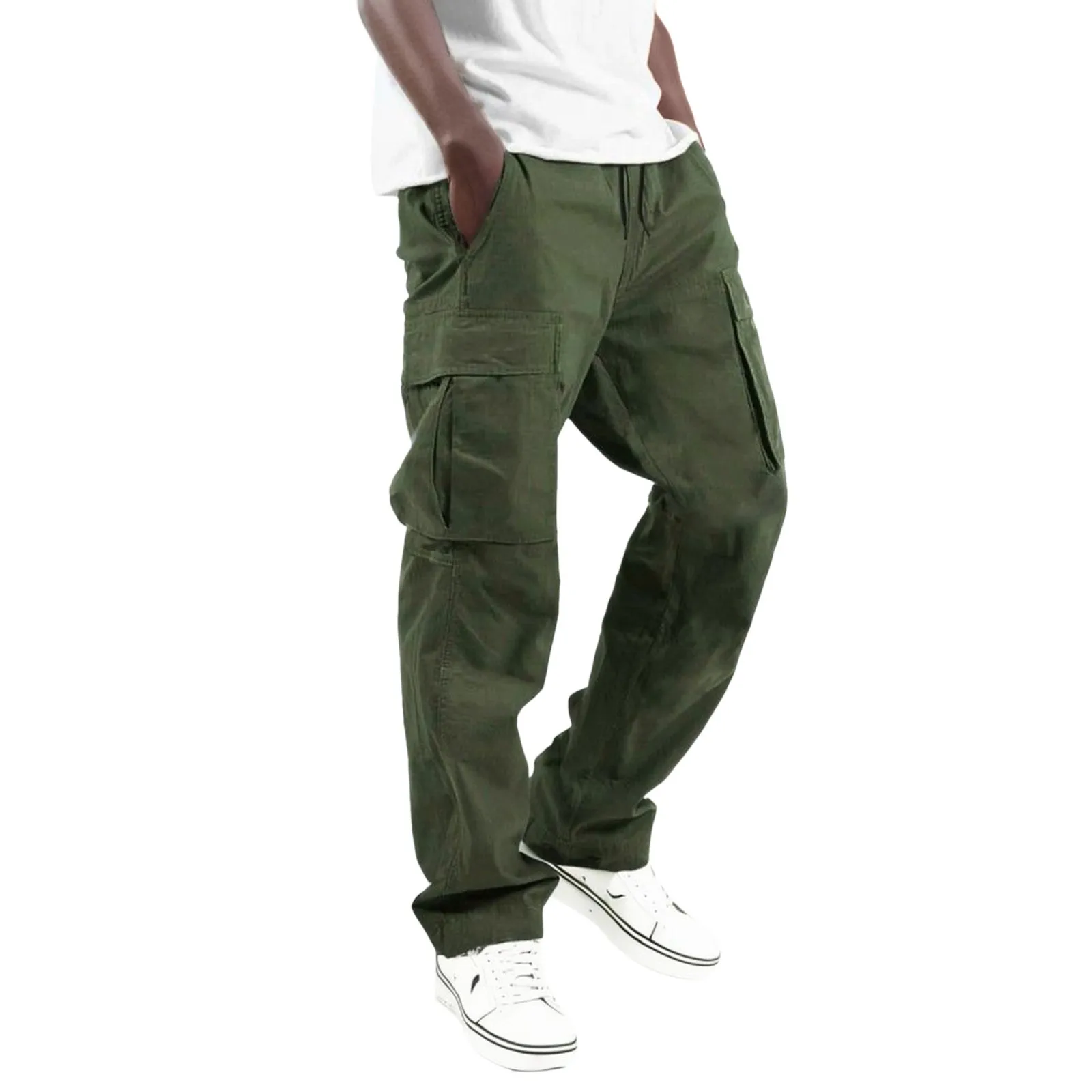 Mens Casual Waist Color Sports Hat Multi Woven Pocket Foot Rope Solid Pants Street Cargo Tie Men's Cargo Pants
Mens Casual Waist Color Sports Hat Multi Woven Pocket Foot Rope Solid Pants Street Cargo Tie Men's Cargo Pants