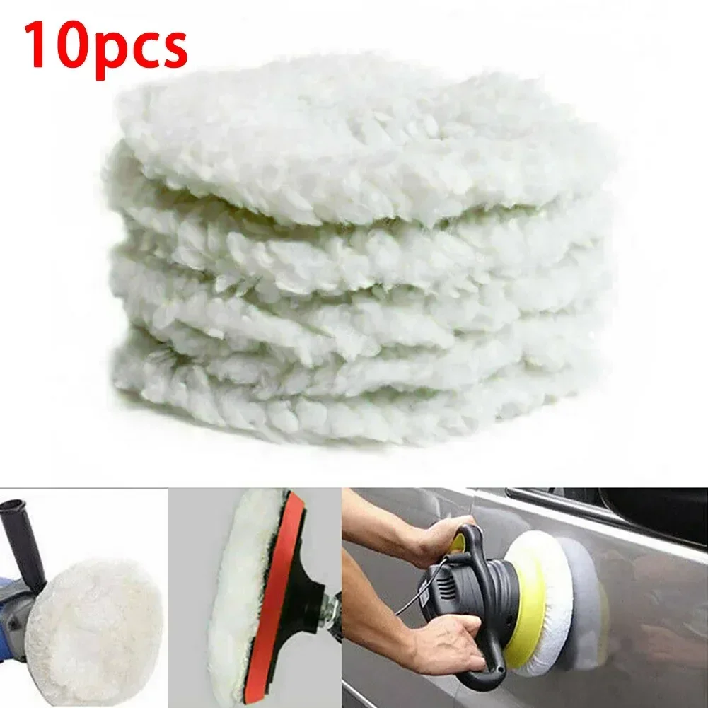 10Pcs Wool Polishing Pad Set 5-6in Soft Sheepskin Buffing Pads Back Wool Cutting Polish Pad for Car Scratches Cleaning Tools
10Pcs Wool Polishing Pad Set 5-6in Soft Sheepskin Buffing Pads Back Wool Cutting Polish Pad for Car Scratches Cleaning Tools