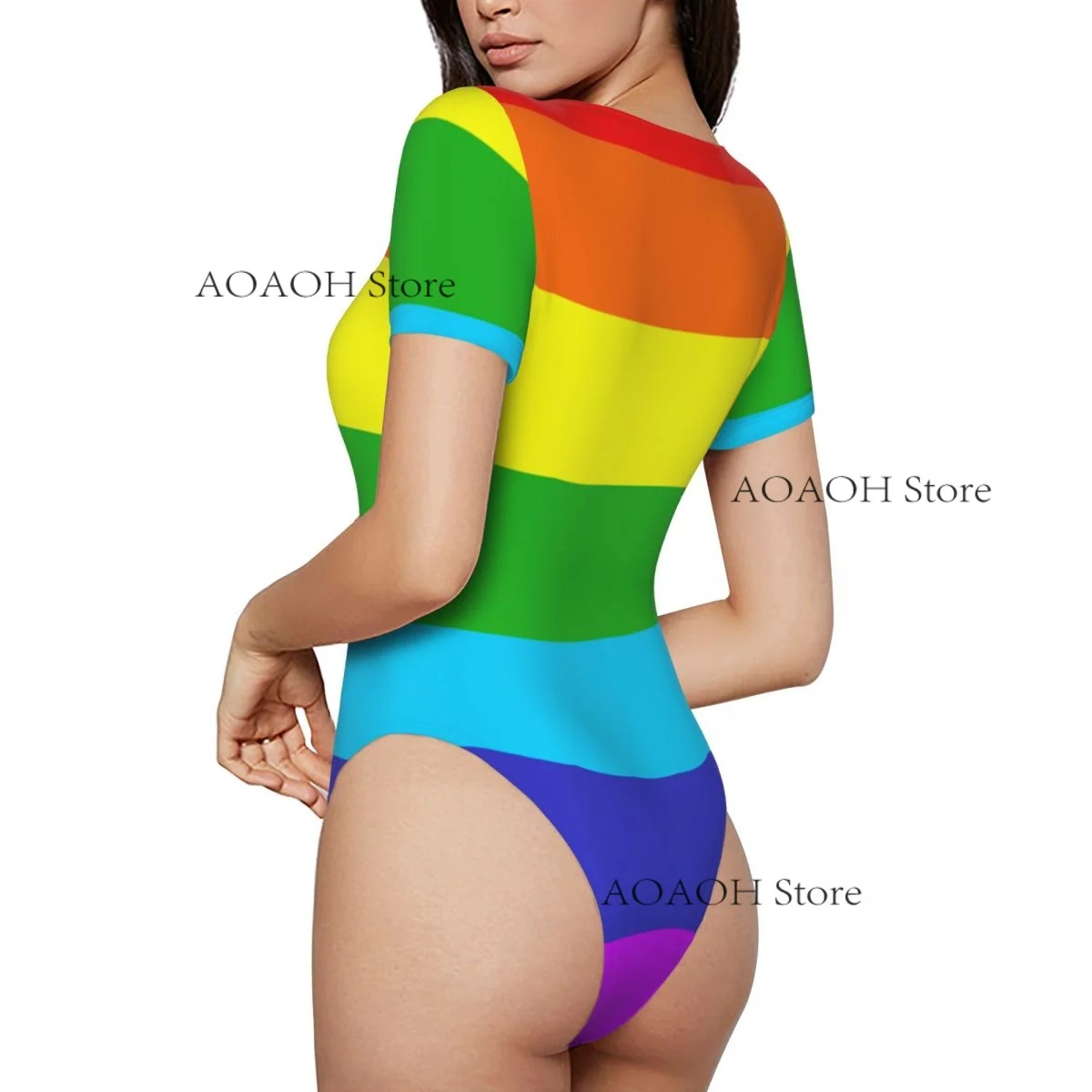 Classic Rainbow Flag Women's Casual Crewneck Leggings Jumpsuit Tight Sexy Short Sleeved
Classic Rainbow Flag Women's Casual Crewneck Leggings Jumpsuit Tight Sexy Short Sleeved