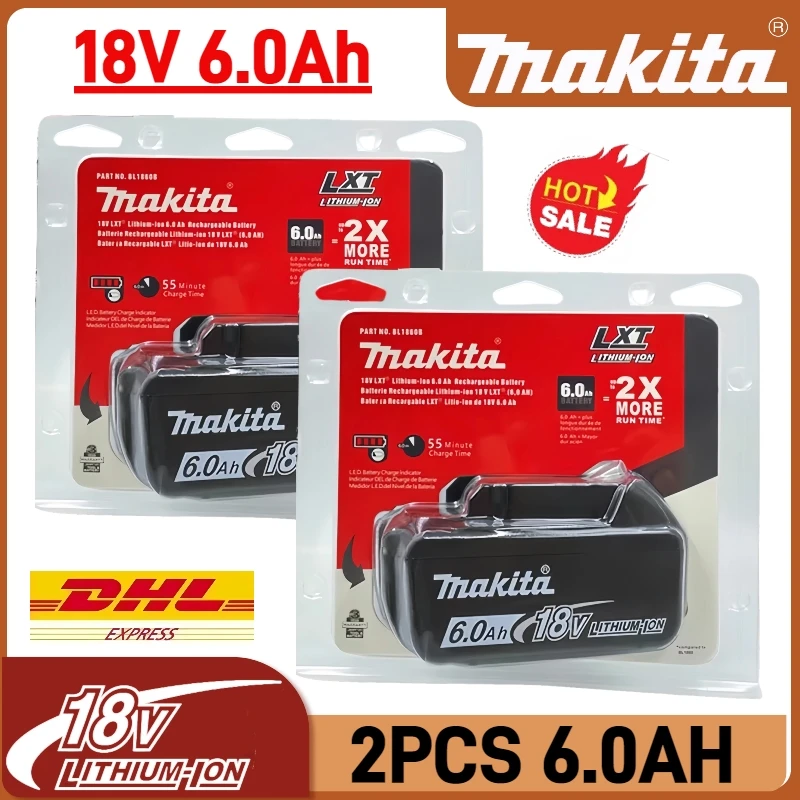 100% Original Makita 18V battery, 6.0Ah Lithium-ion Makita power tool battery, for Makita LXT BL1830B BL1840 BL1860 BL1850B
100% Original Makita 18V battery, 6.0Ah Lithium-ion Makita power tool battery, for Makita LXT BL1830B BL1840 BL1860 BL1850B
