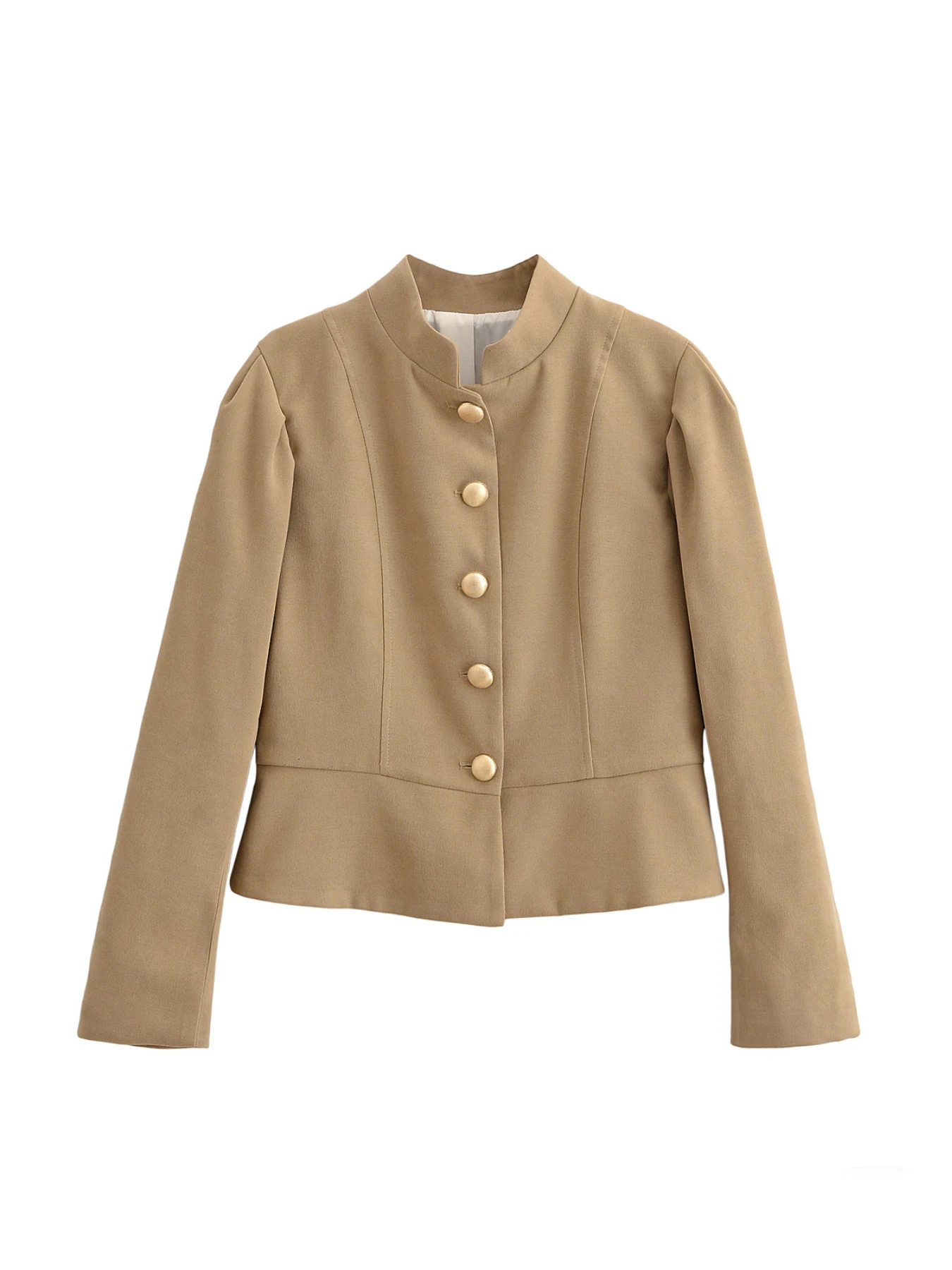 Women's Faux Suede Blazer with Padded Shoulders Stand Collar Long Sleeves Slim-fit Puff Shoulder Jacket Casual Office Chic Coat
Women's Faux Suede Blazer with Padded Shoulders Stand Collar Long Sleeves Slim-fit Puff Shoulder Jacket Casual Office Chic Coat