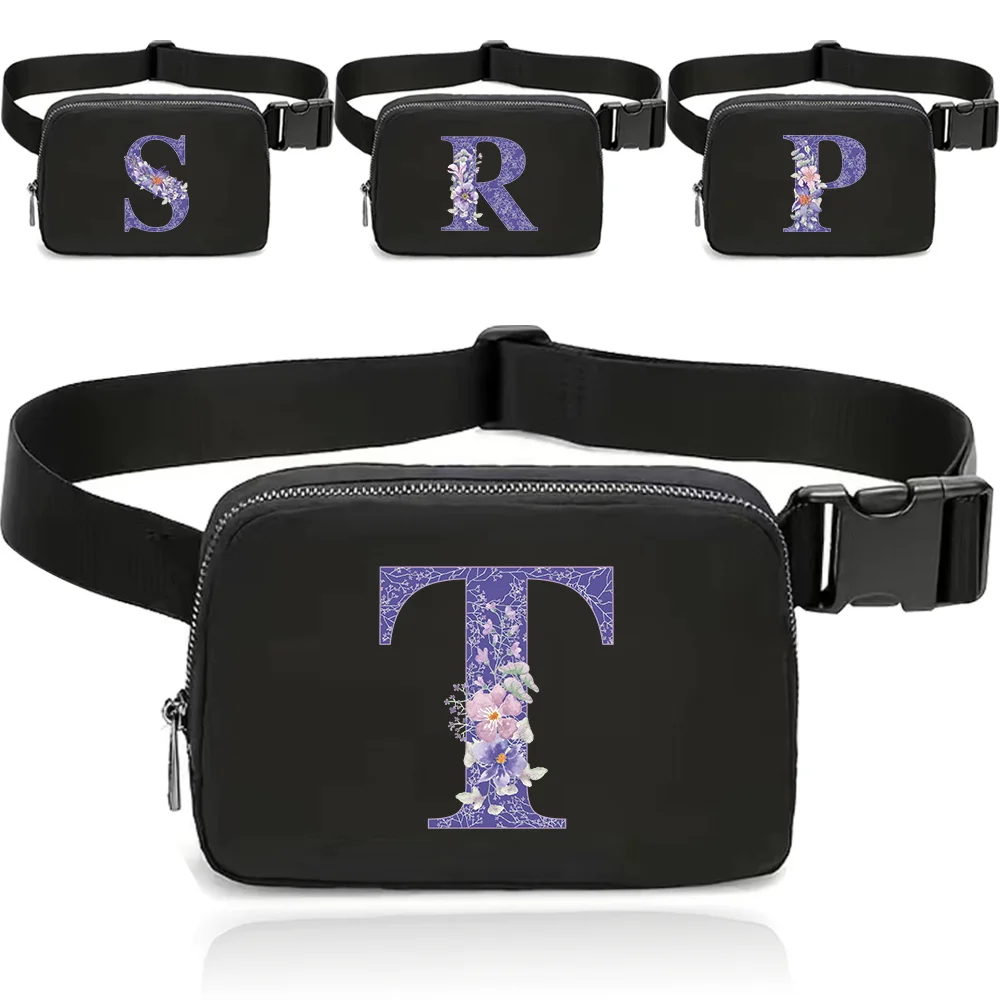 Waist Bag for Men and Women Lulu Waist Bag Purple Flower Series Adjustable Shoulder Straps Canvas Material Outdoor Fitness Bags
Waist Bag for Men and Women Lulu Waist Bag Purple Flower Series Adjustable Shoulder Straps Canvas Material Outdoor Fitness Bags
