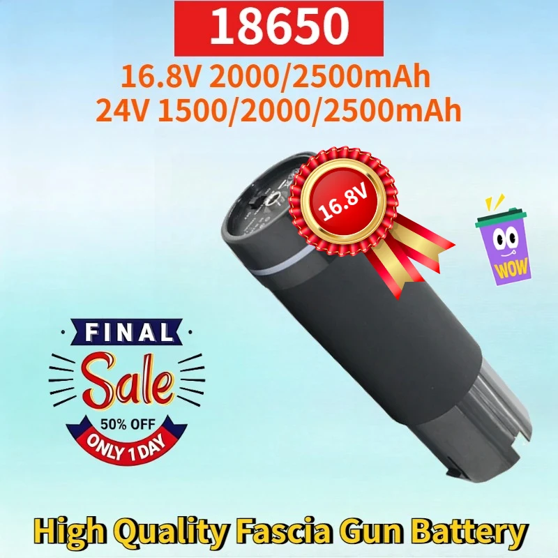 16.8V 2000/2500mAh 24V 1500/2000/2500mAh Rechargeable Lithium-ion Battery for Massage Gun High Quality Fascia Gun Battery Pack
16.8V 2000/2500mAh 24V 1500/2000/2500mAh Rechargeable Lithium-ion Battery for Massage Gun High Quality Fascia Gun Battery Pack